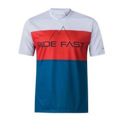 Koszulka rowerowa HILLS Ride Fast, niebieska. Niebieskie t-shirty sportowe męskie GIST, z poliesteru, bez ramiączek, rowerowe. Za 323.50 zł.