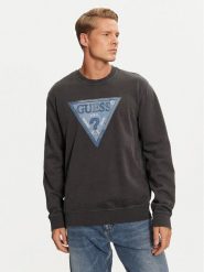 Guess Bluza M4BQ17 KCIF1 Szary Regular Fit. Szare bluzy bez kaptura męskie Guess, m, z bawełny. Za 219.99 zł.