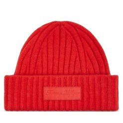 Czapka Tommy Hilfiger. Brązowe czapki zimowe damskie Tommy Hilfiger. Za 439.99 zł.