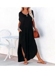 LA Angels Sukienka w kolorze czarnym rozmiar: M. Czarne sukienki damskie LA Angels, na imprezę, m, bez wzorów, bez kołnierzyka, bez ramiączek, maxi. Za 160.96 zł.