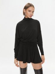Pinko Sukienka codzienna Atom 102193 A1DE Czarny Regular Fit. Czarne sukienki damskie Pinko, na co dzień, xs, bez wzorów, z wiskozy, bez kołnierzyka, bez ramiączek, proste. Za 1,449.00 zł.