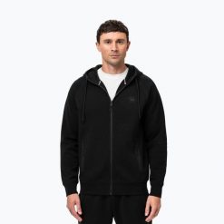 Bluza męska Pitbull Dogwood Hooded Zip Sweatshirt. Czarne bluzy z kapturem męskie PITBULL, l, z bawełny. Za 299.99 zł.
