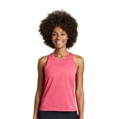 Koszulka do biegania damska Saucony Stopwatch Singlet. Czerwone bluzki sportowe damskie Saucony, l, bez wzorów, bez ramiączek. Za 89.99 zł.