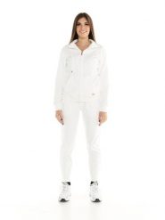 Bluza z zamek błyskawiczny na co dzień na siłownię. Białe bluzy bez kaptura damskie LEONE 1947 APPAREL, m, z dresówki. Za 252.56 zł.