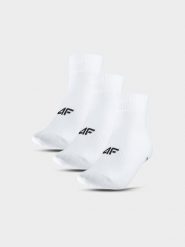 4F Skarpetki krótkie (3-pack) damskie - białe 35-38. Białe skarpetki damskie 4f, bez wzorów, z bawełny. Za 54.99 zł.