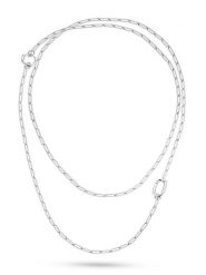 Eclat d'Argent Srebrny naszyjnik - dł. 60 cm rozmiar: onesize. Szare naszyjniki damskie Eclat d'Argent, srebrne. Za 505.45 zł.