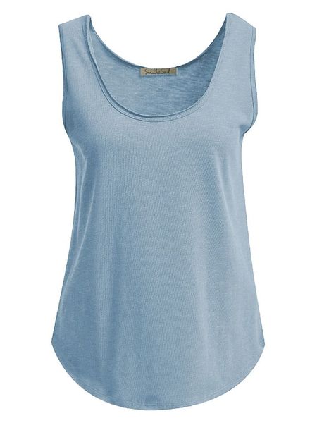 Smith & Soul Top w kolorze błękitnym rozmiar: XL. Niebieskie topy damskie Smith & Soul, xl, bez wzorów, z bawełny, bez kołnierzyka. Za 69.99 zł.