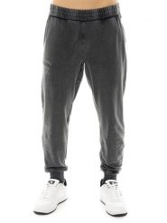 Spodnie dresowe z bawełna z ściągacze na co dzień. Czarne spodnie sportowe męskie LEONE 1947 APPAREL, z bawełny. Za 147.31 zł.