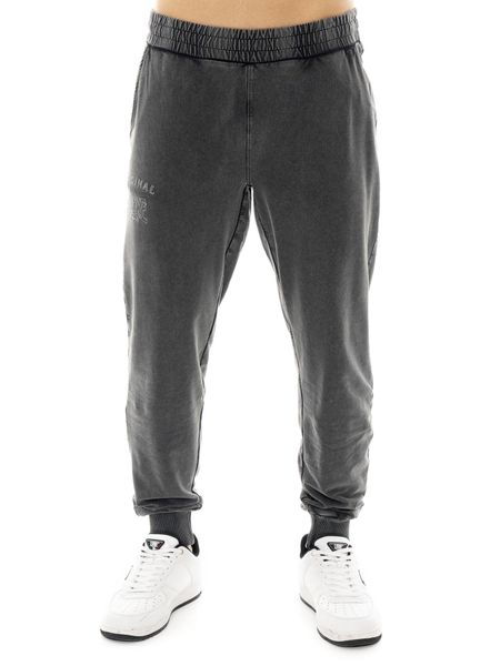 Spodnie dresowe z bawełna z ściągacze na co dzień. Czarne spodnie sportowe męskie LEONE 1947 APPAREL, z bawełny. Za 147.31 zł.