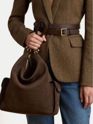 LAUREN RALPH LAUREN Torebka 431P18458003 Brązowy ciemny. Brązowe torebki klasyczne damskie Lauren Ralph Lauren, bez wzorów, z nubiku, bez dodatków. Za 2,399.00 zł.