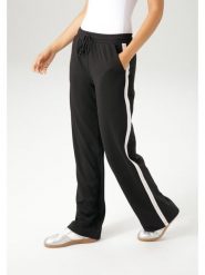 Aniston Spodnie dresowe w kolorze czarnym rozmiar: 46. Czarne spodnie dresowe damskie Aniston, bez wzorów, z dresówki. Za 61.17 zł.