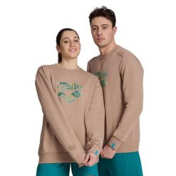 Bluza sportowa z polarem unisex Arena Crew Sweat Logo. Brązowe bluzy sportowe damskie Arena, uniwersalny, bez wzorów, z bawełny, bez ramiączek, bez kaptura. Za 171.98 zł.