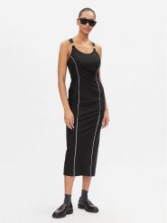 Liu Jo Sport Sukienka codzienna TA4140 J7912 Czarny Slim Fit. Czarne sukienki damskie Liu Jo Sport, na co dzień, s, bez wzorów, z syntetyku, sportowe, bez kołnierzyka, bez ramiączek, proste. Za 419.99 zł.