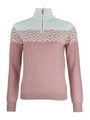 Peak Mountain Sweter "Akar" w kolorze jasnoróżowym rozmiar: M. Różowe golfy damskie Peak Mountain, m, bez wzorów, bez ramiączek. Za 261.67 zł.