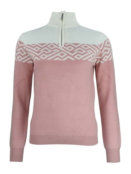 Peak Mountain Sweter "Akar" w kolorze jasnoróżowym rozmiar: XL. Różowe golfy damskie Peak Mountain, xl, bez kołnierzyka. Za 244.22 zł.