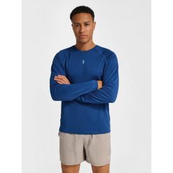 Koszulka z długim rękawem Hummel Pulse Performance. Niebieskie t-shirty sportowe męskie HUMMEL, bez ramiączek, na fitness i siłownię. Za 175.00 zł.