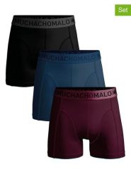 Muchachomalo Bokserki (3 pary) w kolorze granatowo-bordowo-czarnym rozmiar: M. Czarne bokserki męskie Muchachomalo, bez wzorów. Za 122.96 zł.