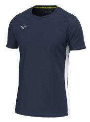 Koszulka Mizuno MZNRB. Niebieskie bluzki sportowe damskie Mizuno, l, z materiału, bez kołnierzyka, bez ramiączek. Za 215.50 zł.