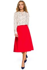 Czerwona Klasyczna Trapezowa Spódnica Midi. Czerwone spódniczki damskie MOE, l, bez wzorów, z elastanu, klasyczne, midi, trapezowe. Za 187.90 zł.