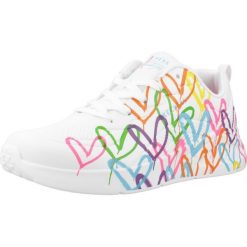 Tenisówki Skechers Model Uno Lite Kolor Biały. Białe trampki i tenisówki damskie Skechers, bez wzorów, z materiału. Za 429.99 zł.