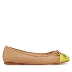 Baleriny TWINSET. Brązowe baleriny damskie Twinset, bez wzorów, bez obcasa. Za 799.99 zł.