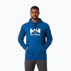 Bluza trekkingowa męska Helly Hansen Nord Graphic Pull Over Hoodie. Niebieskie bluzy bez kaptura męskie Helly Hansen, m. Za 249.99 zł.