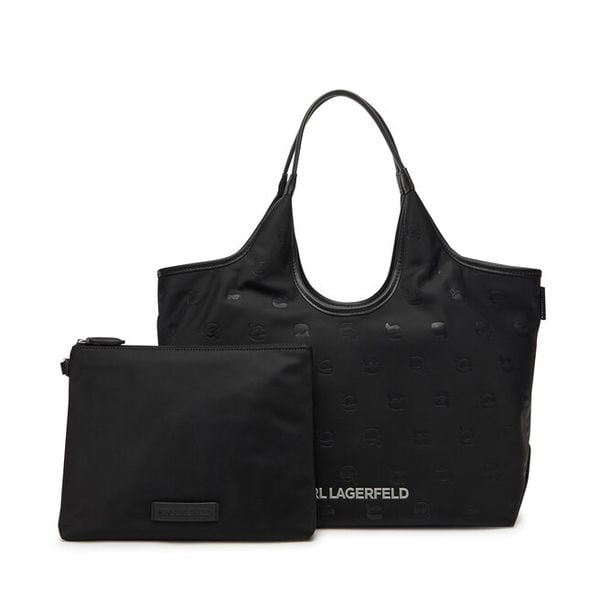 Torebka KARL LAGERFELD. Czarne torebki klasyczne damskie Karl Lagerfeld, bez wzorów, bez dodatków. Za 629.99 zł.
