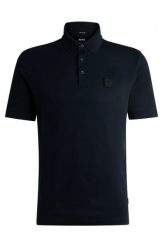Koszulka Polo męska BOSS Parlay 143 BLU klasyczna regular fit granatowa. Niebieskie koszulki polo męskie Boss, m, bez wzorów, bez ramiączek. Za 359.00 zł.