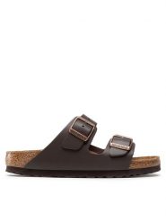 Birkenstock Klapki Arizona Bs 0051103 Brązowy. Brązowe klapki damskie Birkenstock, bez wzorów, ze skóry, bez obcasa. Za 409.99 zł.
