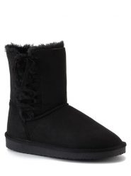 ISLAND BOOT Botki zimowe "Goldboro" w kolorze czarnym rozmiar: 36. Czarne botki damskie Island Boot, na zimę, z materiału, bez obcasa, bez zapięcia. Za 114.44 zł.