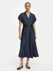 Liu Jo Sukienka koszulowa UA6315 D0335 Granatowy A-Line Fit. Niebieskie sukienki damskie Liu Jo, bez wzorów, z lyocellu, bez kołnierzyka, bez ramiączek, koszulowe. Za 1,079.00 zł.