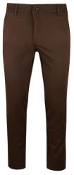 Materiałowe Spodnie Męskie, Eleganckie - Rigon - Ciemny Karmel. Spodnie wizytowe męskie Rigon, z elastanu. Za 219.00 zł.