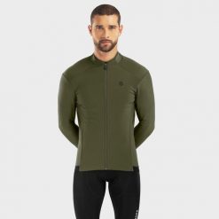 Męska kurtka rowerowa softshell Kolarstwo Siroko J1 Khangai. Zielone kurtki męskie SIROKO, l, bez wzorów, z materiału, bez kaptura. Za 466.00 zł.