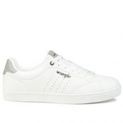 Buty męskie sportowe do chodzenia Wrangler BENNET MEN LOW. Białe buty sportowe na co dzień męskie Wrangler, z jeansu, bez zapięcia, trekkingowe. Za 199.00 zł.