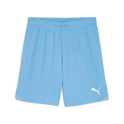 Szorty Puma TeamGloal. Niebieskie szorty męskie Puma, z materiału, bez kołnierzyka. Za 79.99 zł.