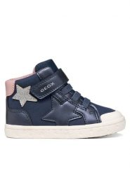 Geox Sneakersy B Gisli Girl B561MG 0AUAJ CF4A8 S Granatowy. Niebieskie buty sportowe dziewczęce Geox, bez wzorów, ze skóry, bez zapięcia. Za 229.99 zł.