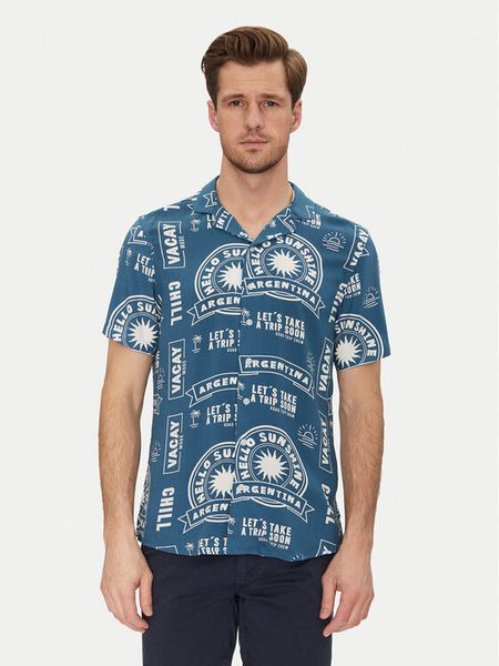 Blend Koszula 20718228 Niebieski Regular Fit. Niebieskie koszule męskie Blend, m, bez wzorów, z wiskozy, bez kołnierzyka, bez ramiączek. Za 99.99 zł.