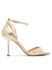 Liu Jo Sandały My Tracy 02 SXX017 EX029 Złoty. Żółte sandały damskie Liu Jo, bez wzorów, ze skóry, bez obcasa, na szpilce. Za 699.99 zł.