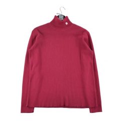 Second life - Sweter damski z golfem czerwony - Jak nowy. Czerwone golfy damskie Ralph Lauren, s, bez wzorów, z materiału, bez ramiączek. Za 127.76 zł.