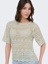 JDY Sweter w kolorze khaki rozmiar: S. Brązowe swetry klasyczne damskie JDY, s, bez kołnierzyka. Za 65.85 zł.
