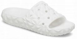 Klapki Dla Dorosłych Crocs Classic Geometric Slide. Białe klapki i japonki męskie Crocs, z materiału. Za 118.99 zł.