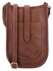 HIDE & STITCHES Skórzana torebka "Jura" w kolorze jasnobrązowym na telefon - 12 x 17 x 4 cm rozmiar: onesize. Brązowe torebki klasyczne damskie HIDE & STITCHES, bez wzorów, z materiału, bez dodatków. Za 130.99 zł.