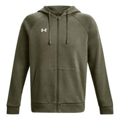 Męska Bluza Sportstyle Rival Fleece Z Pełnym Zamkiem Błyskawicznym. Zielone bluzy bez kaptura męskie Under Armour, m. Za 414.99 zł.