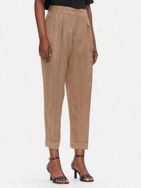 ACCESS FASHION Spodnie materiałowe 53-5025-235 Brązowy Regular Fit. Brązowe spodnie materiałowe damskie ACCESS FASHION, bez wzorów, z lyocellu. Za 236.99 zł.
