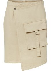 Spódnica w stylu utility. Brązowe spódniczki damskie bonprix, bez wzorów, kopertowe. Za 64.99 zł.