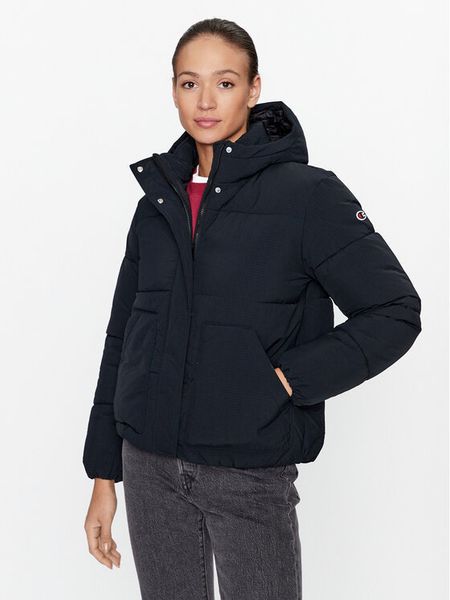 Champion Kurtka przejściowa Hooded Jacket 116921 Czarny Custom Fit. Czarne kurtki damskie CHAMPION, m, bez wzorów, z syntetyku, bez kaptura. Za 789.99 zł.
