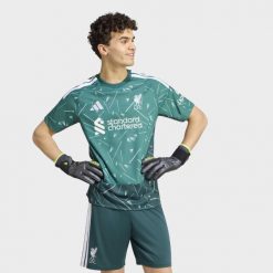 Koszulka bramkarska Liverpool FC 26/27. Zielone t-shirty sportowe męskie Adidas, l, z dzianiny, bez ramiączek, do piłki nożnej, climacool (adidas). Za 439.00 zł.