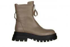 Botki Bayla-161 054 2916 Taupe 161390, Beżowy, Skóra naturalna - 40. Brązowe botki damskie Bayla, na jesień, z gumy, bez obcasa, na platformie, bez zapięcia. W wyprzedaży za 269.10 zł.