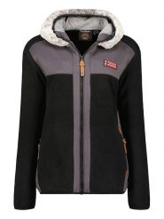 Geographical Norway Kurtka polarowa "Trialot" w kolorze czarnym rozmiar: M. Czarne kurtki damskie Geographical Norway, m, bez wzorów, z polaru, bez kaptura. Za 105.38 zł.