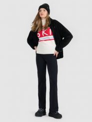 4F Legginsy z rozszerzanymi nogawkami damskie - czarne XS. Czarne legginsy damskie 4f, xs, bez wzorów, z dzianiny. Za 149.99 zł.